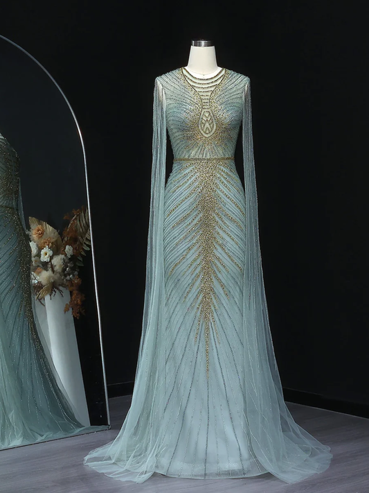 Beaded Turquoise Dress